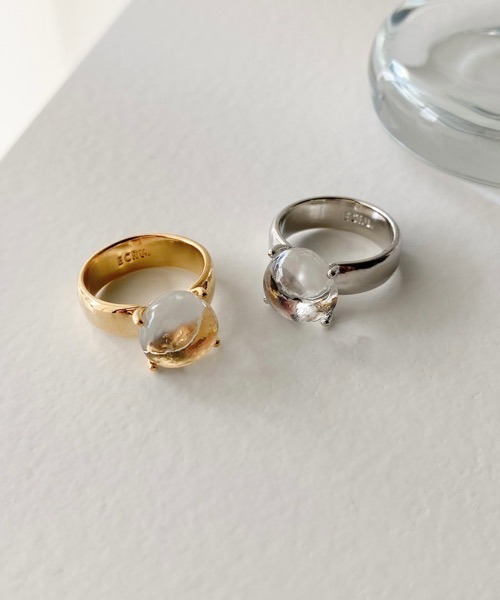 tone(トーン)の「【ECRu.】morning dew ring/クリア リング(リング・レディース・シルバー/ゴールド・#9/#11/#13)」の8枚目の写真