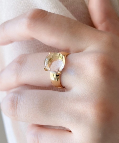 tone(トーン)の「【ECRu.】morning dew ring/クリア リング(リング・レディース・シルバー/ゴールド・#9/#11/#13)」の9枚目の写真