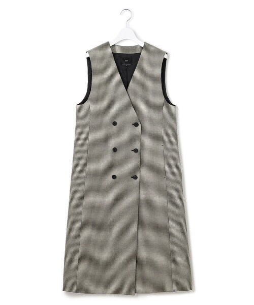 23区（ニジュウサンク）の「ガンクラブチェック ロング ジレ（その他