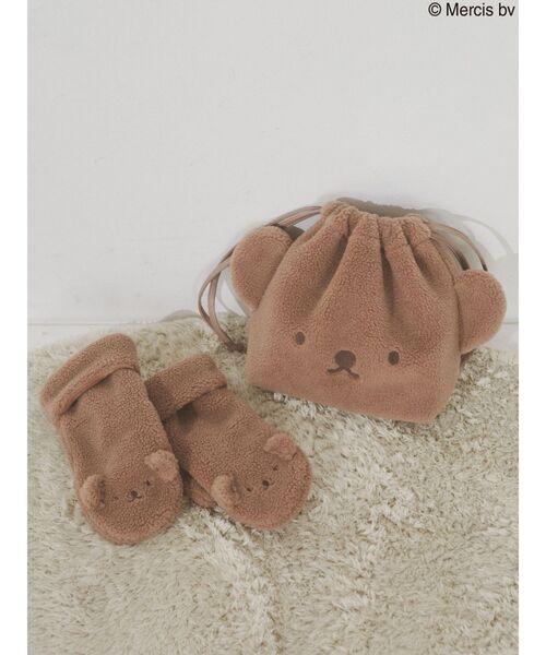 merry jenny(メリージェニー)の「mocomoco boris mitten(手袋・レディース・ブラウン・FREE)」の5枚目の写真