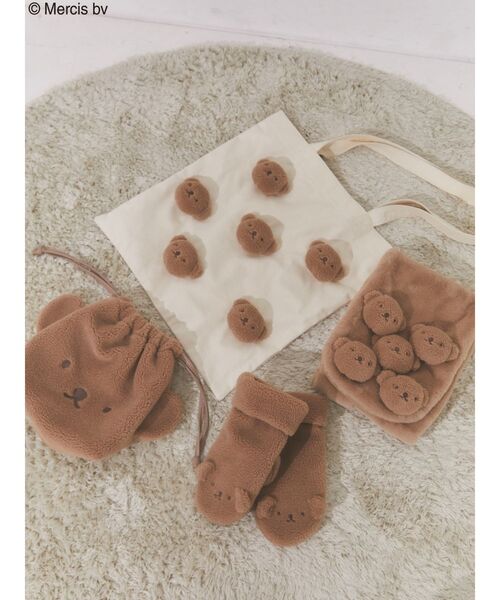 merry jenny(メリージェニー)の「mocomoco boris mitten(手袋・レディース・ブラウン・FREE)」の2枚目の写真