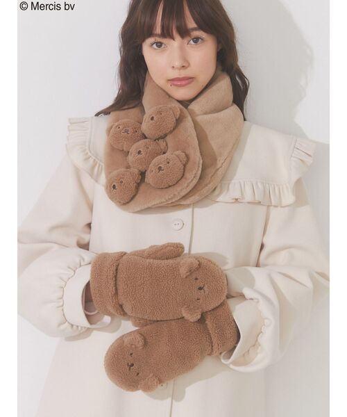 merry jenny(メリージェニー)の「mocomoco boris mitten(手袋・レディース・ブラウン・FREE)」の8枚目の写真