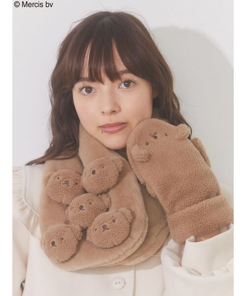 merry jenny(メリージェニー)の「mocomoco boris mitten(手袋・レディース・ブラウン・FREE)」の9枚目の写真