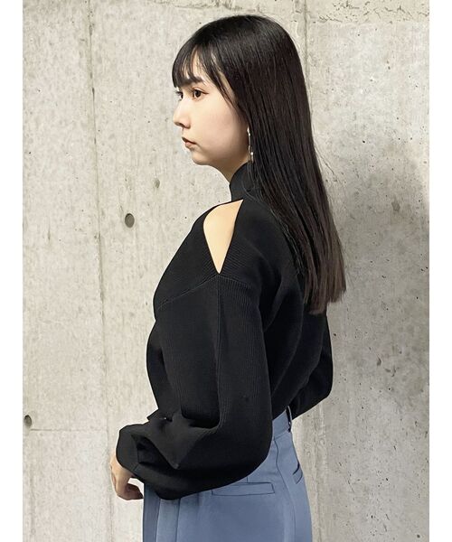 MURUA(ムルーア)の「チョーカーニット(ニット/セーター・レディース・アイボリー/グリーン/パープル/ブラック・FREE)」の13枚目の写真