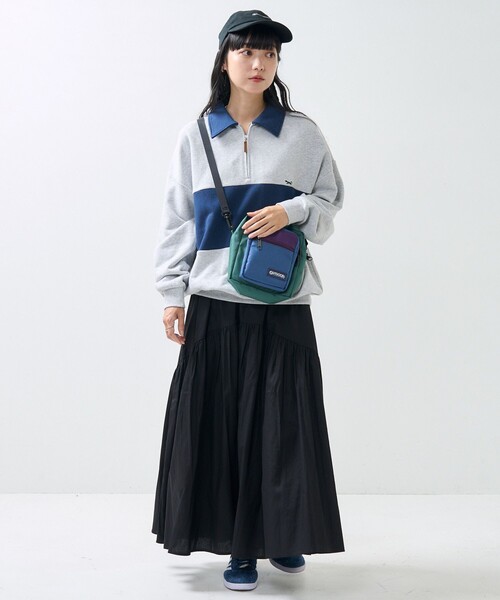 FREAK'S STORE(フリークスストア)の「TOWN CRAFT × FREAK'S STORE/タウンクラフト 別注 ポロ 配色 スウェット(スウェット・レディース・ライトグレー/オフホワイト・フリ-)」の9枚目の写真