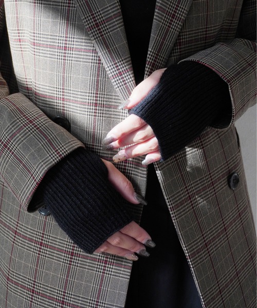 Port（ポート）の「リブ ニット ショート アームウォーマー #（アームカバー・レディース・グリーン/イエロー/グレー/ベージュ/ブルー/アイボリー/ブラック/ライトブルー/ブラック系その他・FREE）」の14枚目の写真