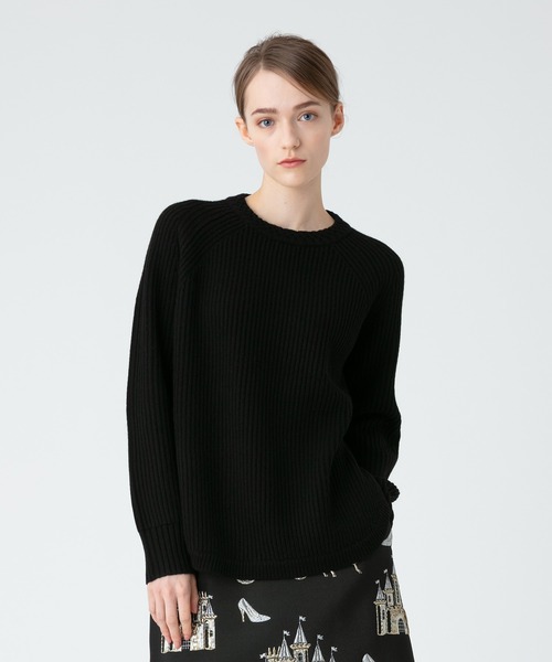 LOULOU WILLOUGHBY(ルルウィルビー)の「【LOULOU WILLOUGHBY】カシミヤブレンド両畦プルオーバー(ニット/セーター・レディース・ピンク/オフホワイト/ブラック・2)」の4枚目の写真