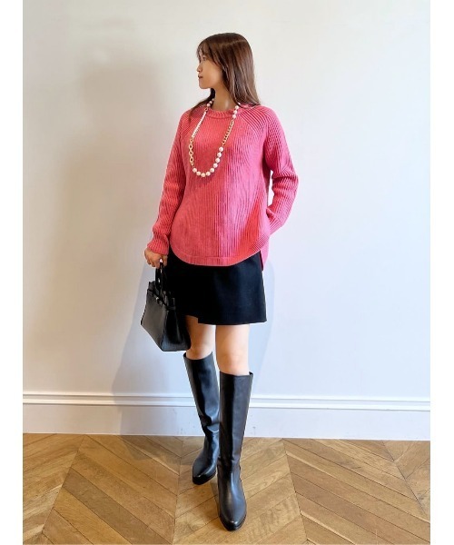 LOULOU WILLOUGHBY(ルルウィルビー)の「【LOULOU WILLOUGHBY】カシミヤブレンド両畦プルオーバー(ニット/セーター・レディース・ピンク/オフホワイト/ブラック・2)」の9枚目の写真