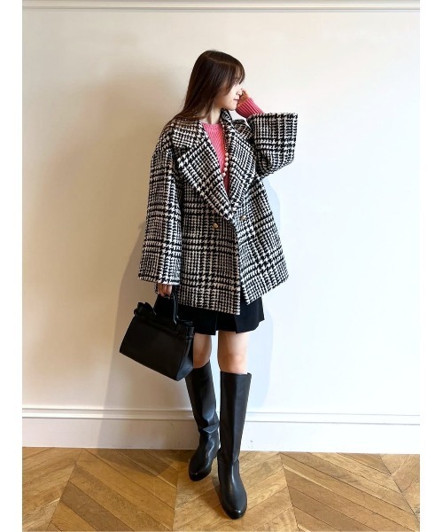 LOULOU WILLOUGHBY(ルルウィルビー)の「【LOULOU WILLOUGHBY】カシミヤブレンド両畦プルオーバー(ニット/セーター・レディース・ピンク/オフホワイト/ブラック・2)」の10枚目の写真
