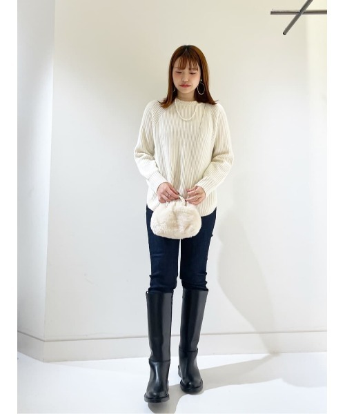 LOULOU WILLOUGHBY(ルルウィルビー)の「【LOULOU WILLOUGHBY】カシミヤブレンド両畦プルオーバー(ニット/セーター・レディース・ピンク/オフホワイト/ブラック・2)」の11枚目の写真