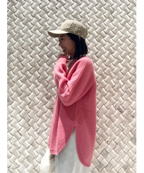 LOULOU WILLOUGHBY(ルルウィルビー)の「【LOULOU WILLOUGHBY】カシミヤブレンド両畦プルオーバー(ニット/セーター・レディース・ピンク/オフホワイト/ブラック・2)」の13枚目の写真