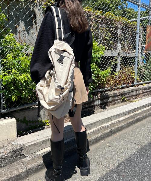 WC（ダブル シー）の「ナイロンバックパック（バックパック/リュック・レディース・ベージュ/ブラック・FREE）」の12枚目の写真