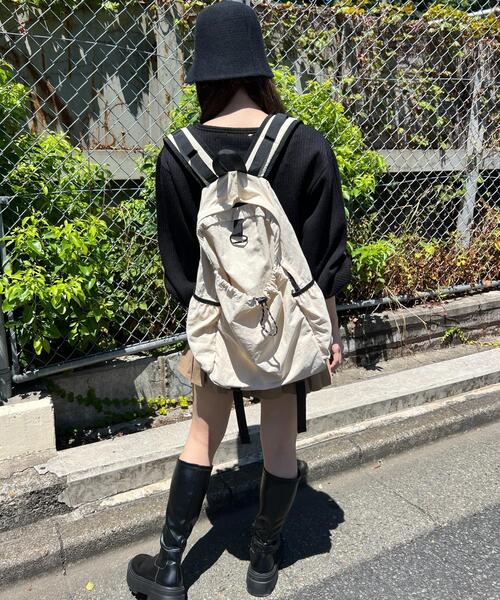 WC（ダブル シー）の「ナイロンバックパック（バックパック/リュック・レディース・ベージュ/ブラック・FREE）」の13枚目の写真