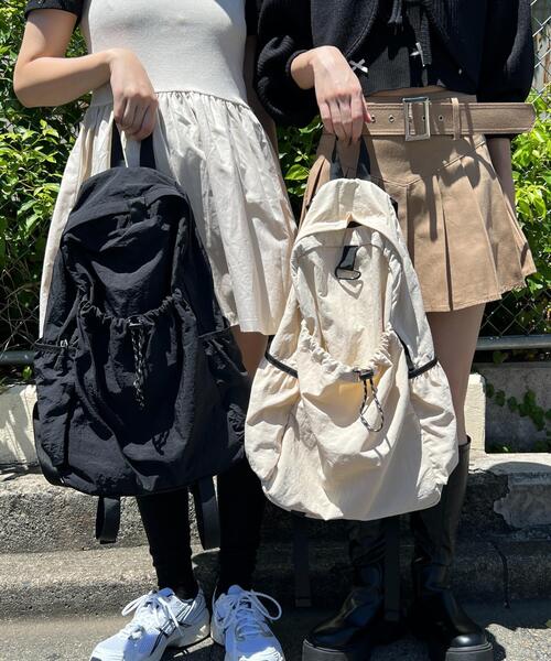 WC（ダブル シー）の「ナイロンバックパック（バックパック/リュック・レディース・ベージュ/ブラック・FREE）」の16枚目の写真