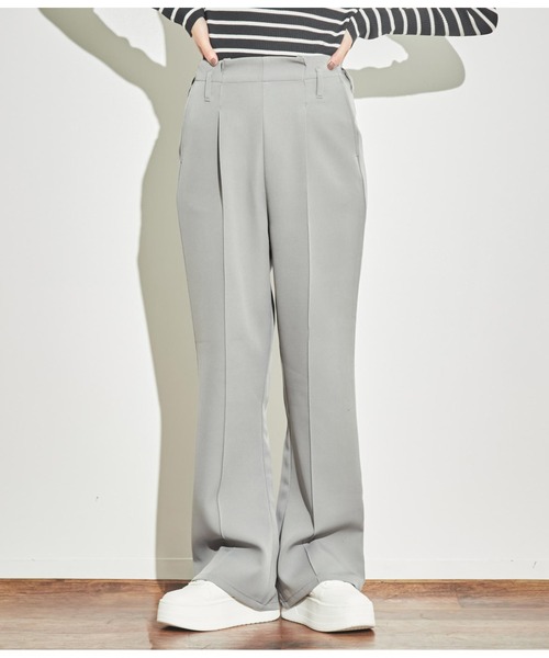 ANAP（アナップ）の「センタータックセミワイドパンツ【セットアップ対応】（その他パンツ・レディース・ベージュ/グレー/ブラック・FREE）」の3枚目の写真