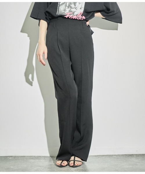 ANAP（アナップ）の「センタータックセミワイドパンツ【セットアップ対応】（その他パンツ・レディース・ベージュ/グレー/ブラック・FREE）」の4枚目の写真