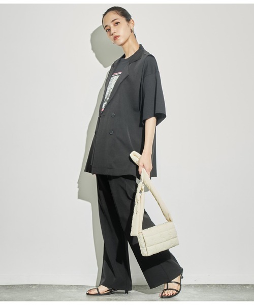 ANAP（アナップ）の「センタータックセミワイドパンツ【セットアップ対応】（その他パンツ・レディース・ベージュ/グレー/ブラック・FREE）」の8枚目の写真