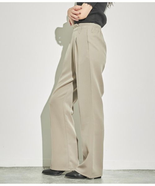 ANAP（アナップ）の「センタータックセミワイドパンツ【セットアップ対応】（その他パンツ・レディース・ベージュ/グレー/ブラック・FREE）」の11枚目の写真