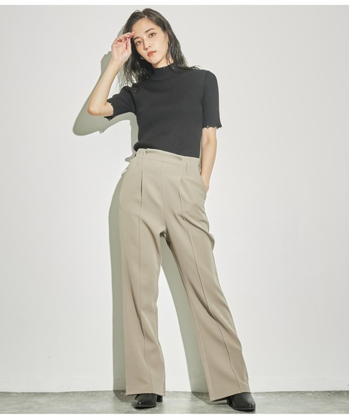 ANAP（アナップ）の「センタータックセミワイドパンツ【セットアップ対応】（その他パンツ・レディース・ベージュ/グレー/ブラック・FREE）」の13枚目の写真