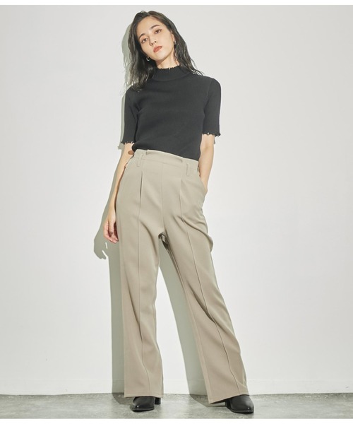 ANAP（アナップ）の「センタータックセミワイドパンツ【セットアップ対応】（その他パンツ・レディース・ベージュ/グレー/ブラック・FREE）」の14枚目の写真