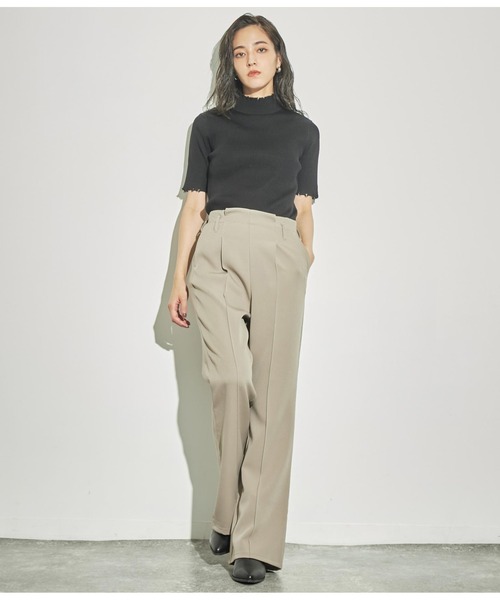 ANAP（アナップ）の「センタータックセミワイドパンツ【セットアップ対応】（その他パンツ・レディース・ベージュ/グレー/ブラック・FREE）」の15枚目の写真