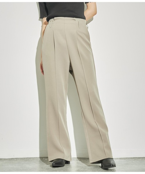 ANAP（アナップ）の「センタータックセミワイドパンツ【セットアップ対応】（その他パンツ・レディース・ベージュ/グレー/ブラック・FREE）」の10枚目の写真