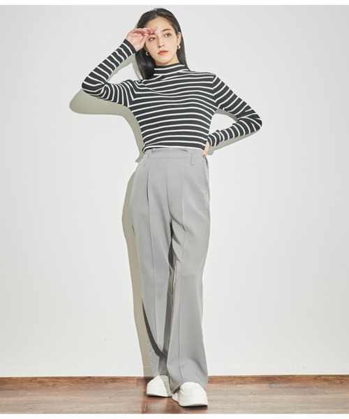 ANAP（アナップ）の「センタータックセミワイドパンツ【セットアップ対応】（その他パンツ・レディース・ベージュ/グレー/ブラック・FREE）」の17枚目の写真