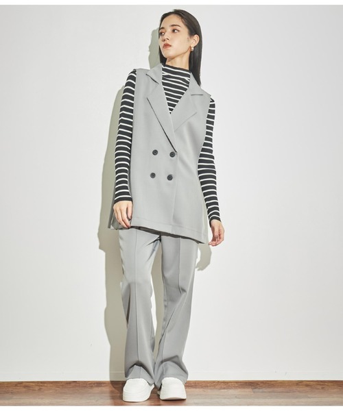 ANAP（アナップ）の「センタータックセミワイドパンツ【セットアップ対応】（その他パンツ・レディース・ベージュ/グレー/ブラック・FREE）」の19枚目の写真