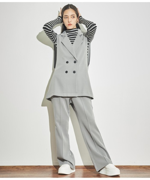 ANAP（アナップ）の「センタータックセミワイドパンツ【セットアップ対応】（その他パンツ・レディース・ベージュ/グレー/ブラック・FREE）」の21枚目の写真