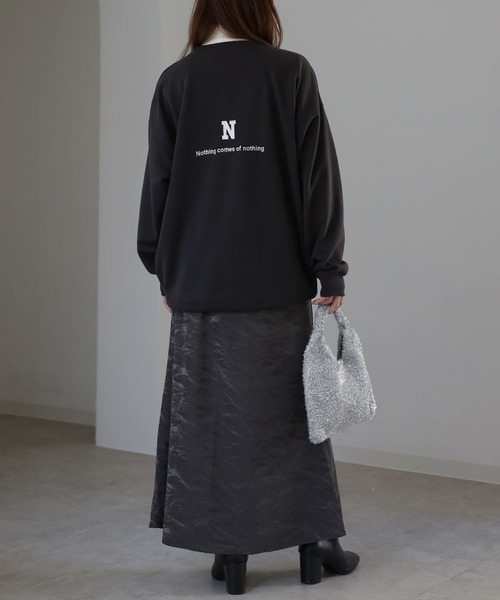 Riberry（リベリー）の「前後イニシャルロゴ刺繍スウェット（スウェット・レディース・チャコールグレー/アイボリー/オートミール・FREE）」の17枚目の写真