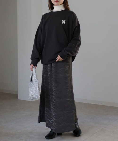 Riberry（リベリー）の「前後イニシャルロゴ刺繍スウェット（スウェット・レディース・チャコールグレー/アイボリー/オートミール・FREE）」の16枚目の写真