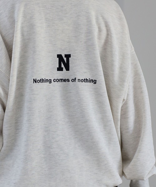 Riberry（リベリー）の「前後イニシャルロゴ刺繍スウェット（スウェット・レディース・チャコールグレー/アイボリー/オートミール・FREE）」の22枚目の写真