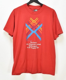ヴィンテージ ハート プリント Tシャツ レッド 赤 ビンテージ 古着 ギルダン 古着」に該当するレディースのTシャツ/カットソー（レッド/赤色