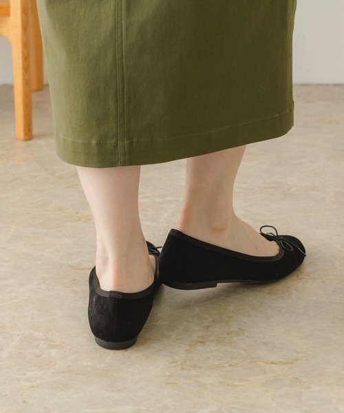 RODE SKO(ロデスコ)の「『MADE IN JAPAN』スエード調ベーシックバレエ(バレエシューズ・レディース・アニマル/ブラック/ベージュ系その他/レッド・37/38/39/35/36/37.5/38.5/36.5)」の9枚目の写真