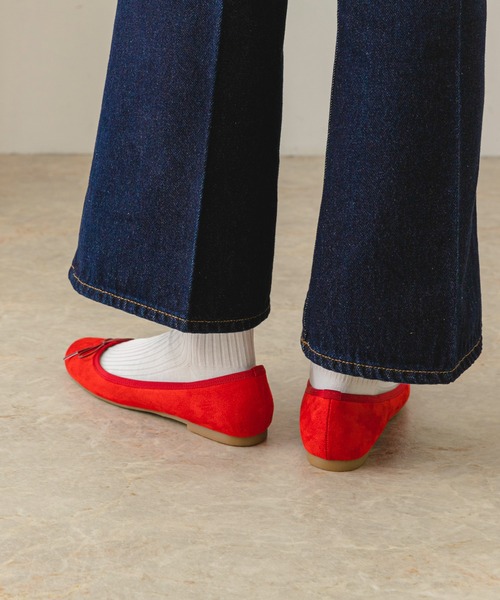 RODE SKO(ロデスコ)の「『MADE IN JAPAN』スエード調ベーシックバレエ(バレエシューズ・レディース・アニマル/ブラック/ベージュ系その他/レッド・37/38/39/35/36/37.5/38.5/36.5)」の21枚目の写真