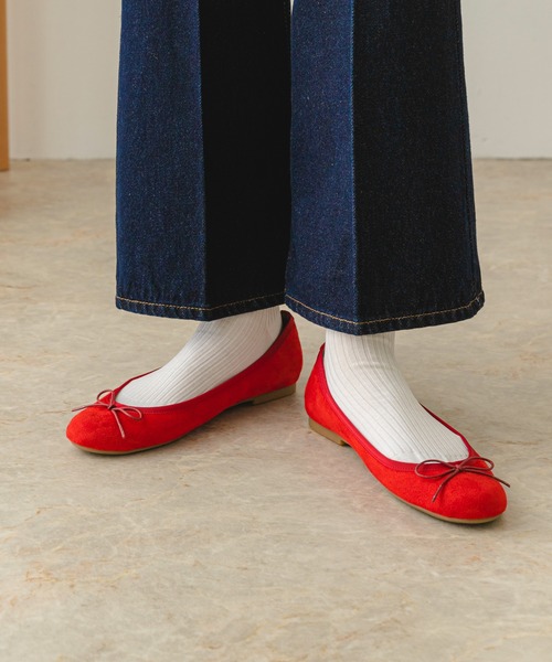 RODE SKO(ロデスコ)の「『MADE IN JAPAN』スエード調ベーシックバレエ(バレエシューズ・レディース・アニマル/ブラック/ベージュ系その他/レッド・37/38/39/35/36/37.5/38.5/36.5)」の19枚目の写真