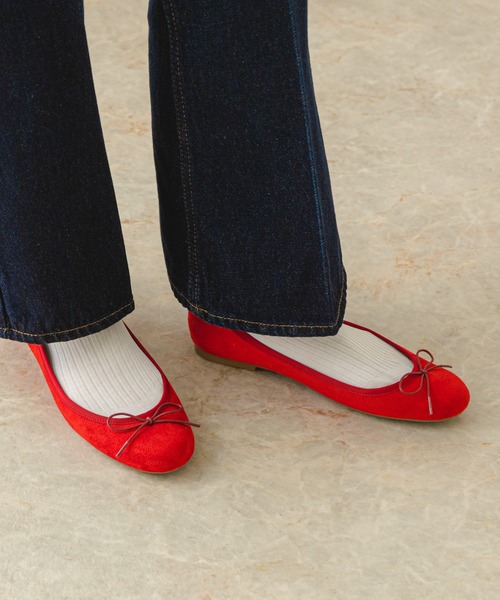 RODE SKO(ロデスコ)の「『MADE IN JAPAN』スエード調ベーシックバレエ(バレエシューズ・レディース・アニマル/ブラック/ベージュ系その他/レッド・37/38/39/35/36/37.5/38.5/36.5)」の18枚目の写真