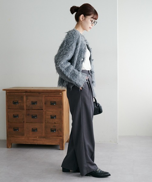 DISCOAT（ディスコート）の「ウールライクストレートパンツ（その他パンツ・レディース・グレー/ダークブラウン/ブラック・SMALL/MEDIUM/LARGE）」の6枚目の写真