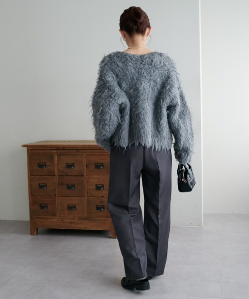 DISCOAT（ディスコート）の「ウールライクストレートパンツ（その他パンツ・レディース・グレー/ダークブラウン/ブラック・SMALL/MEDIUM/LARGE）」の7枚目の写真