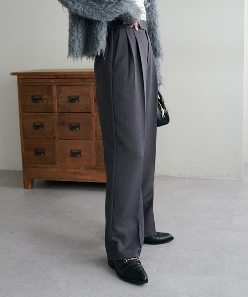 DISCOAT（ディスコート）の「ウールライクストレートパンツ（その他パンツ・レディース・グレー/ダークブラウン/ブラック・SMALL/MEDIUM/LARGE）」の10枚目の写真