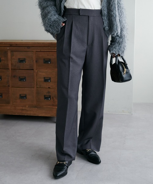DISCOAT（ディスコート）の「ウールライクストレートパンツ（その他パンツ・レディース・グレー/ダークブラウン/ブラック・SMALL/MEDIUM/LARGE）」の9枚目の写真