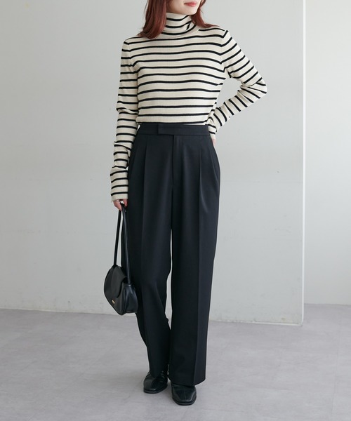 DISCOAT（ディスコート）の「ウールライクストレートパンツ（その他パンツ・レディース・グレー/ダークブラウン/ブラック・SMALL/MEDIUM/LARGE）」の14枚目の写真