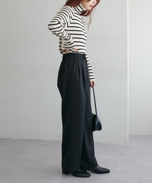 DISCOAT（ディスコート）の「ウールライクストレートパンツ（その他パンツ・レディース・グレー/ダークブラウン/ブラック・SMALL/MEDIUM/LARGE）」の15枚目の写真