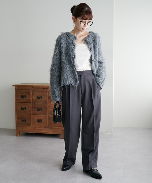 DISCOAT（ディスコート）の「ウールライクストレートパンツ（その他パンツ・レディース・グレー/ダークブラウン/ブラック・SMALL/MEDIUM/LARGE）」の5枚目の写真