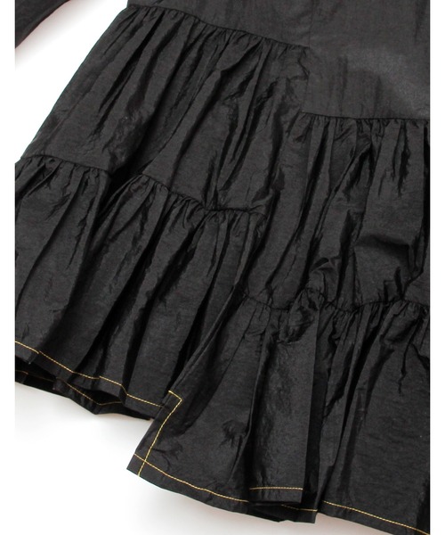 Little sunny bite(リトルサニーバイト)の「《Little sunny bite》Nylon frill dress(ワンピース・レディース・ホワイト/オレンジ/ブラック/グリーン・SMALL)」の8枚目の写真