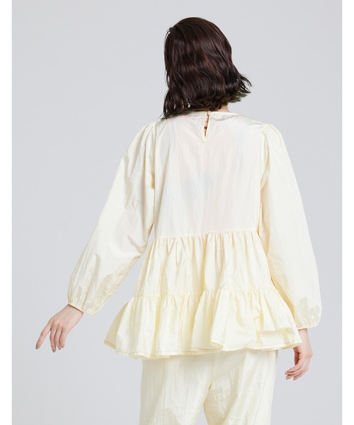 Little sunny bite(リトルサニーバイト)の「《Little sunny bite》Nylon frill dress(ワンピース・レディース・ホワイト/オレンジ/ブラック/グリーン・SMALL)」の14枚目の写真