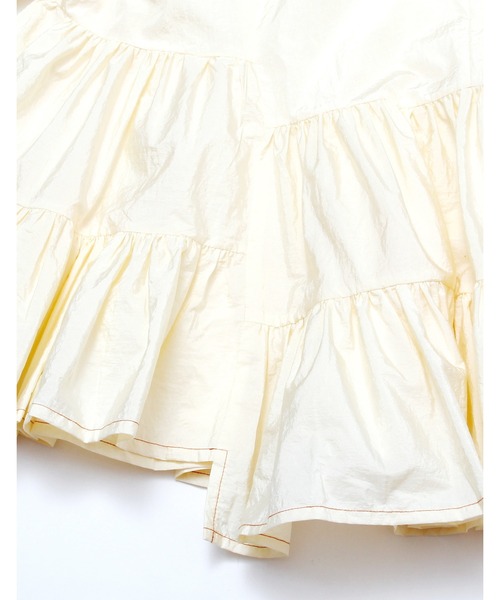 Little sunny bite(リトルサニーバイト)の「《Little sunny bite》Nylon frill dress(ワンピース・レディース・ホワイト/オレンジ/ブラック/グリーン・SMALL)」の16枚目の写真