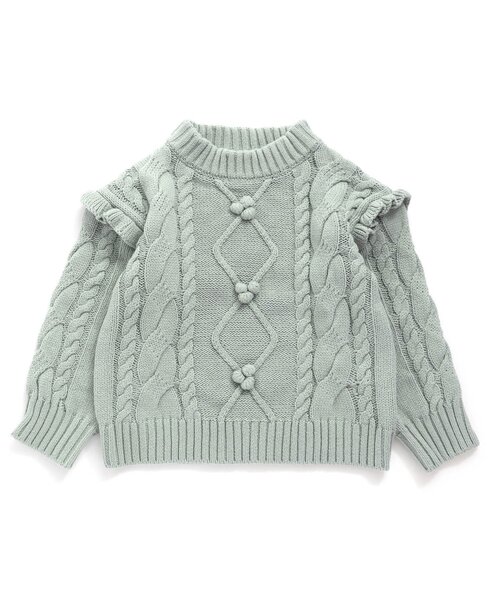 Seraph（セラフ）の「【マシンウォッシャブル】ケーブルセーター（ニット/セーター・キッズ・ベビーピンク/アイボリー/ブラウン/ラベンダー/ミント・130/90/140/95/80/100/110/120）」の8枚目の写真