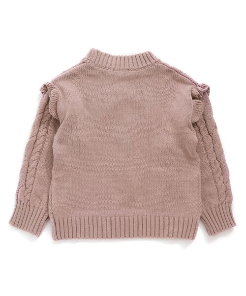 Seraph（セラフ）の「【マシンウォッシャブル】ケーブルセーター（ニット/セーター・キッズ・ベビーピンク/アイボリー/ブラウン/ラベンダー/ミント・130/90/140/95/80/100/110/120）」の15枚目の写真