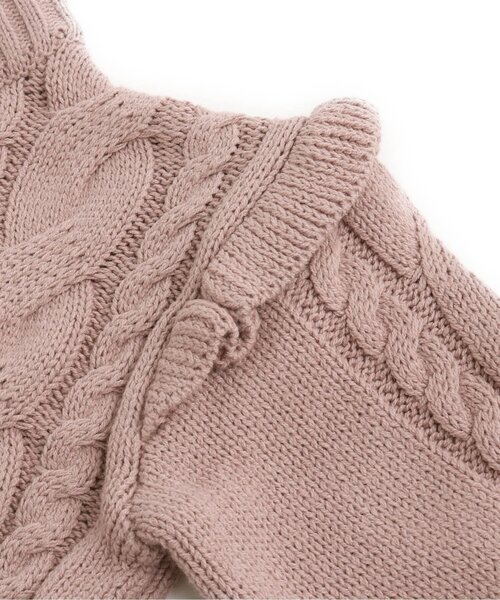 Seraph（セラフ）の「【マシンウォッシャブル】ケーブルセーター（ニット/セーター・キッズ・ベビーピンク/アイボリー/ブラウン/ラベンダー/ミント・130/90/140/95/80/100/110/120）」の18枚目の写真